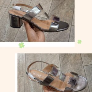 Sandale a talon carre