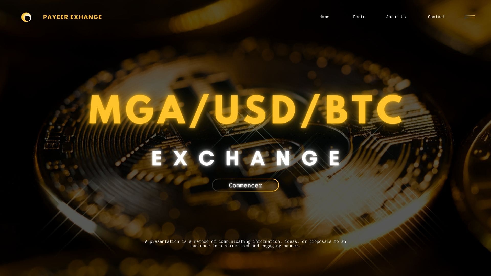 Échange MGA / USD / BTC